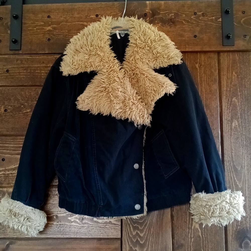 Free People xs black short jacket